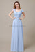 Floor Length Chiffon Bridesmaid Dresses with Pleated