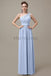 One Shoulder Chiffon Floor Length Bridesmaid Dresses