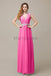 V-neck Chiffon Floor Length Bridesmaid Dresses