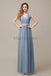 V-neck Chiffon Floor Length Bridesmaid Dresses