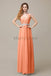 V-neck Chiffon Floor Length Bridesmaid Dresses