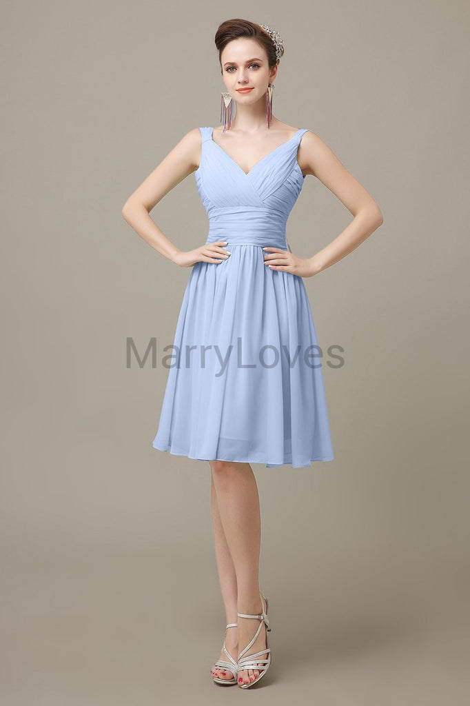 V-Neck Chiffon Bridesmaid Dresses