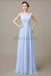 V-Neck Long Chiffon Bridesmaid Dresses