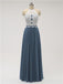 Halter Chiffon Floor Length Bridesmaid Dresses