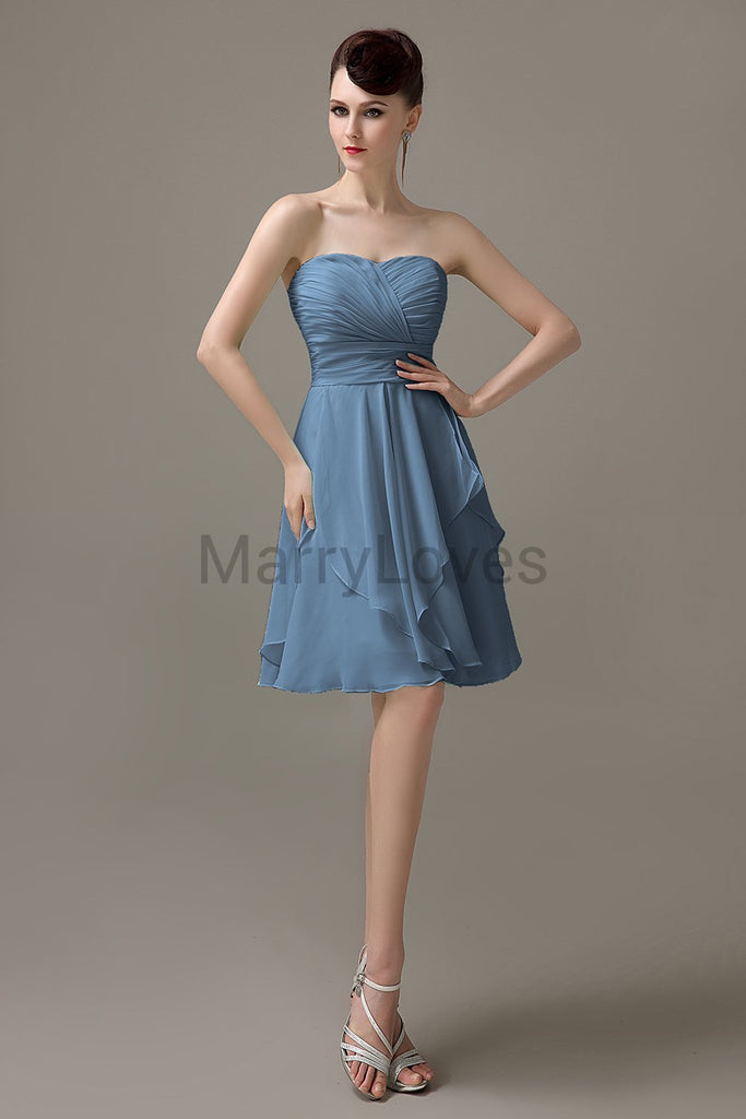 Sweetheart Chiffon Short Bridesmaid dresses