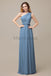 One Shoulder Chiffon Floor Length Bridesmaid Dresses