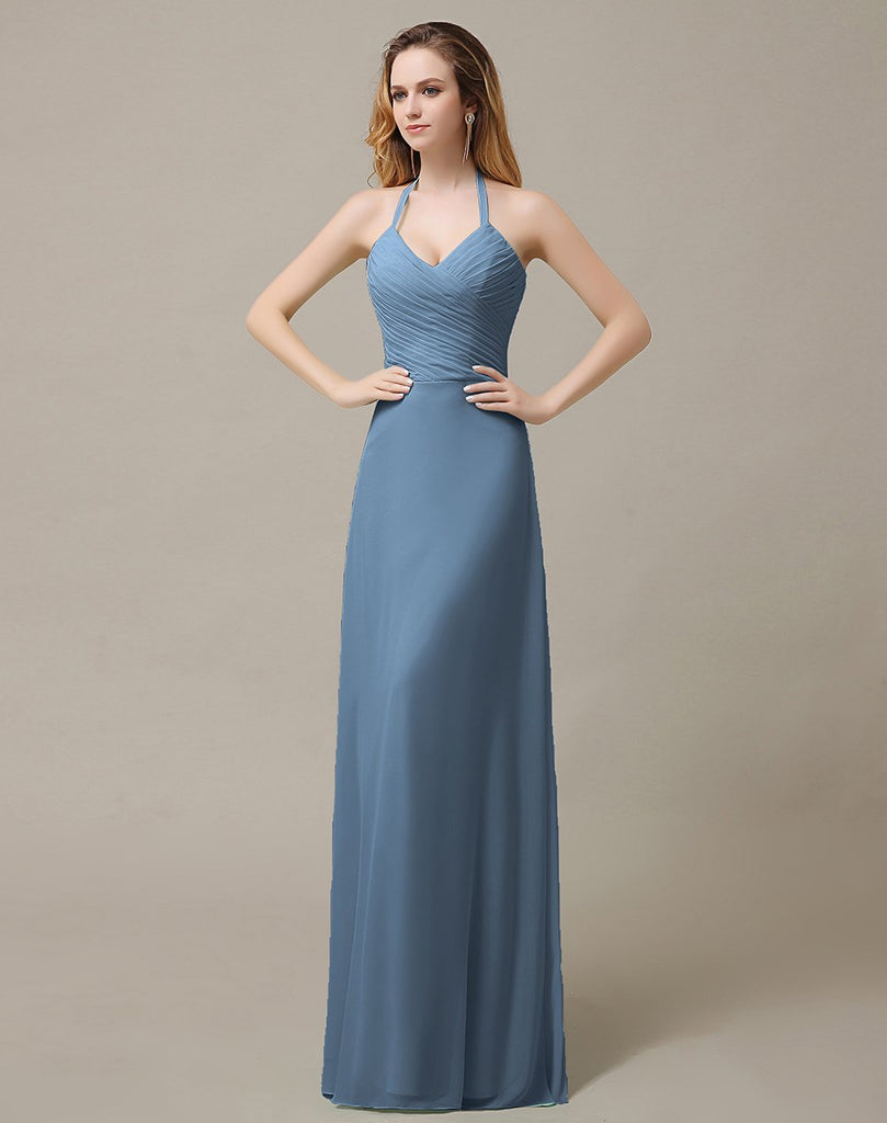 Halter A-Line Bridesmaid Dresses