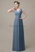 V-Neck Sleeveless Chiffon Bridesmaid Dresses