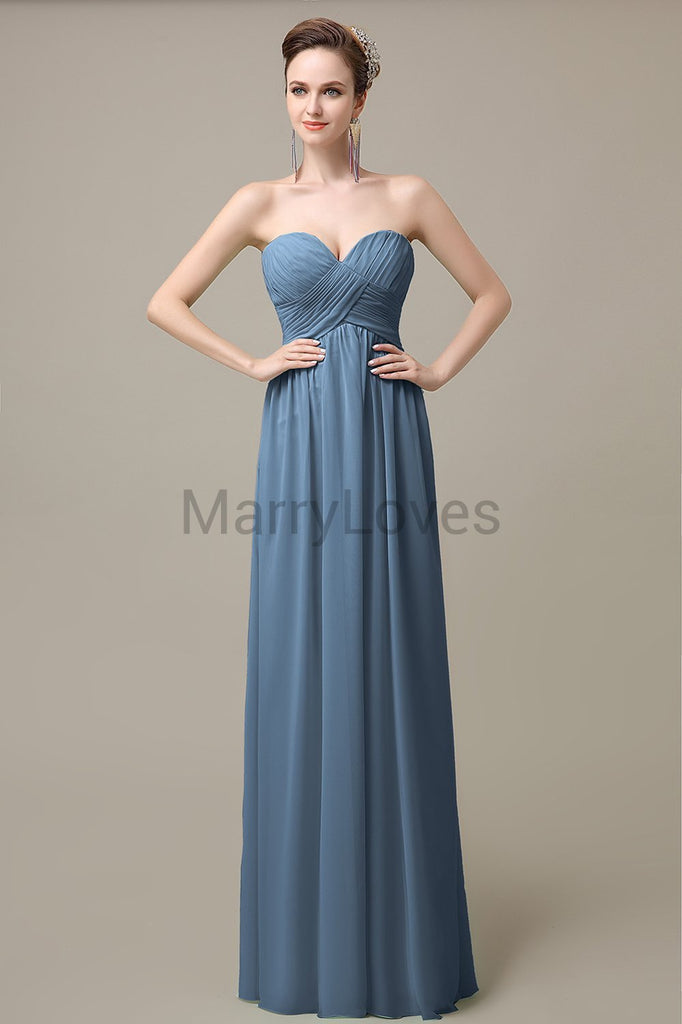 Sweetheart Pleats Cheap Bridesmaid Dresses