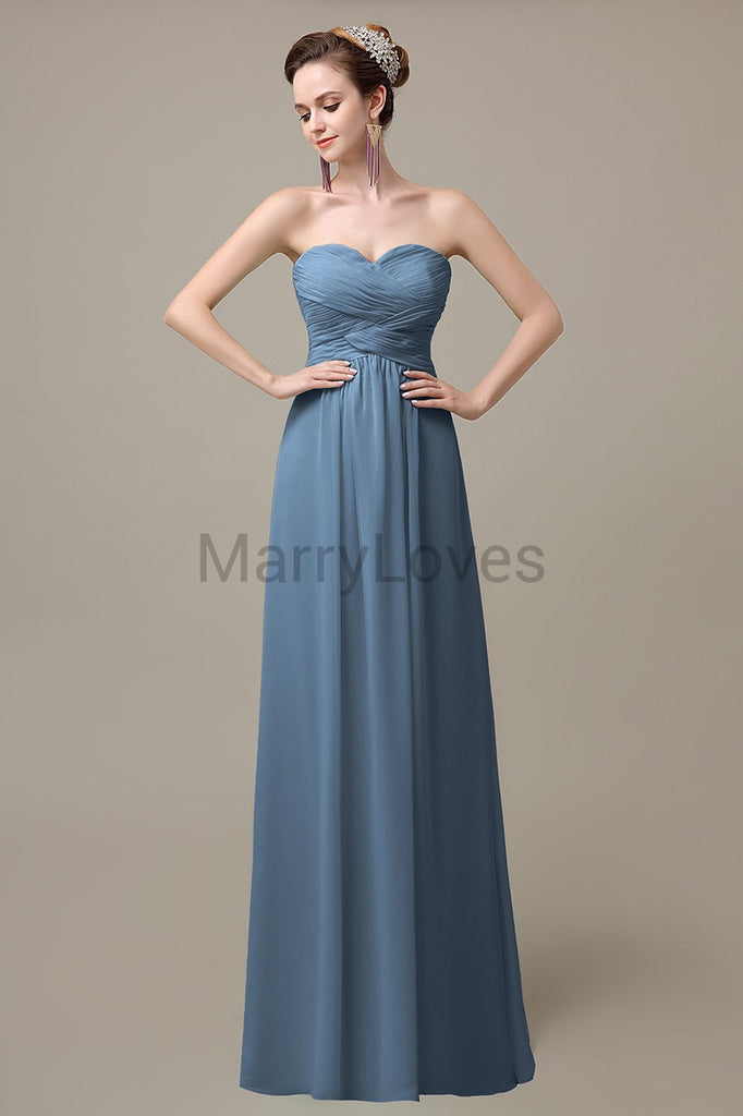 Sweetheart Sleeveless Chiffon Bridesmaid Dresses