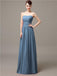 Strapless Pleats Chiffon Bridesmaid Dresses