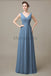 V-Neck Long Chiffon Bridesmaid Dresses