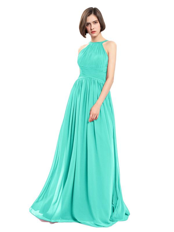 A-line Sleeveless Straps Pleats Bridesmaid Dresses