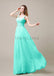 Square Neck Pleats Floor Length Bridesmaid Dresses