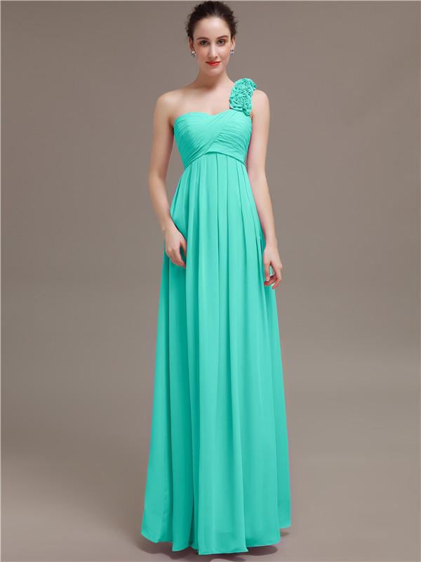 One Shoulder Chiffon Bridesmaid Dresses