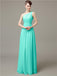 One Shoulder Pleats Chiffon Bridesmaid Dresses