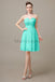 Sweetheart Neck Knee Length Chiffon Bridesmaid Dresses