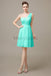 One shoulder Pleats Chiffon Bridesmaid Dresses