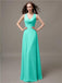 A-line Jewel Neck Floor-length Bridesmaid Dresses