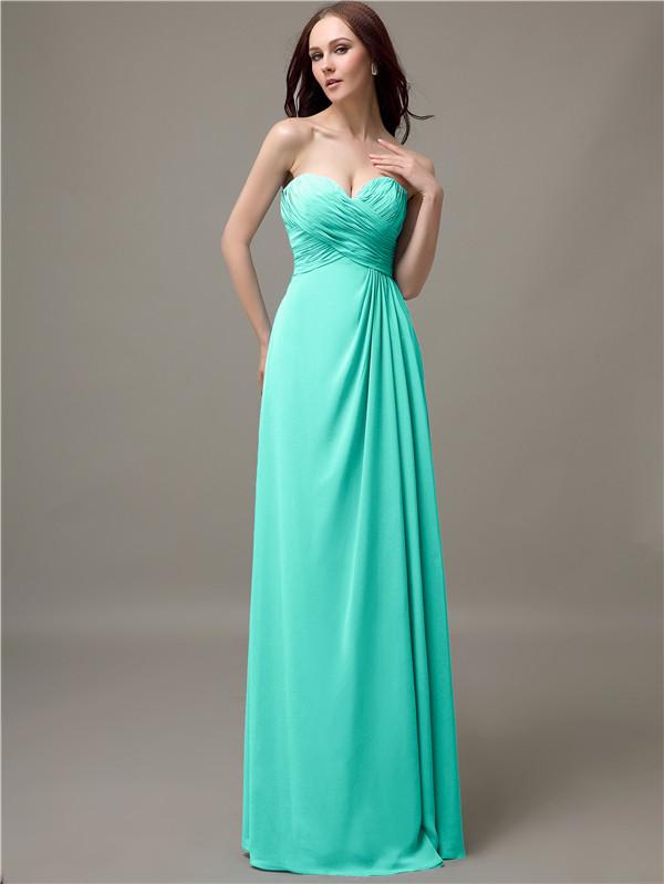 Sweetheart Neck Empire Chiffon Bridesmaid Dresses