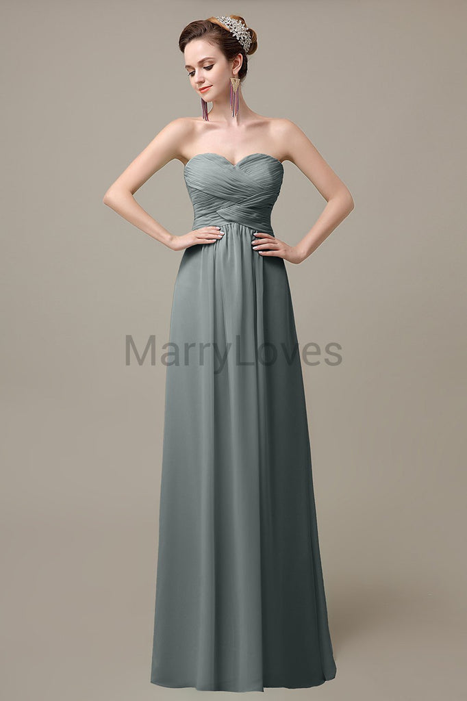 Sweetheart Sleeveless Chiffon Bridesmaid Dresses