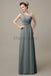 One Shoulder Long Chiffon Bridesmaid Dresses