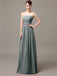 Strapless Pleats Chiffon Bridesmaid Dresses