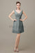 V-neck Chiffon Short Pleats Bridesmaid Dresses