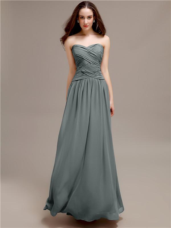 Sweetheart Long A-Line Bridesmaid Dresses