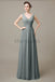 V-Neck Long Chiffon Bridesmaid Dresses