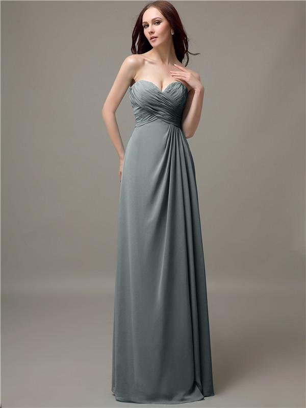 Sweetheart Neck Empire Chiffon Bridesmaid Dresses