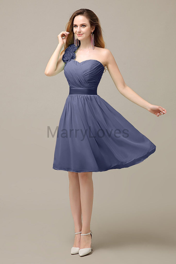 Charming One Shoulder Chiffon Bridesmaid Dresses