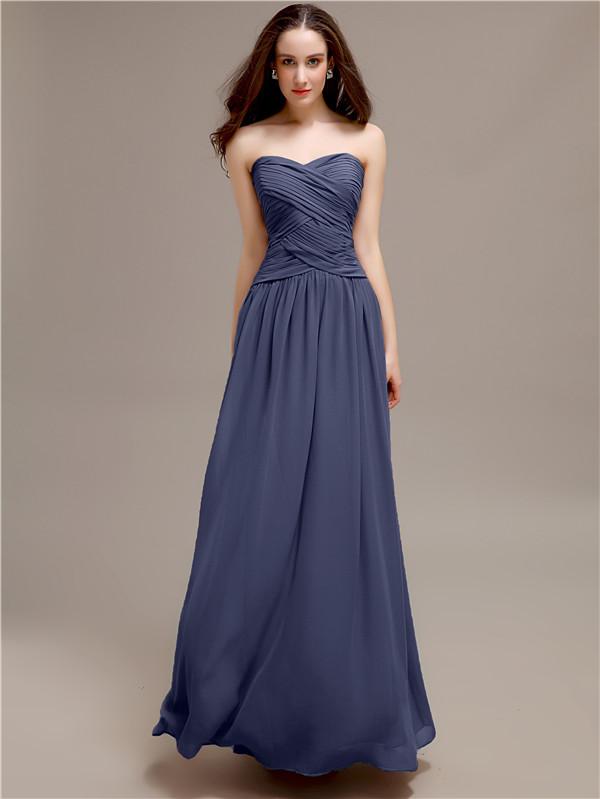 Sweetheart Long A-Line Bridesmaid Dresses