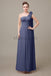 One Shoulder Long Chiffon Bridesmaid Dresses