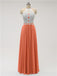 Halter Chiffon Floor Length Bridesmaid Dresses