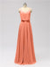 Spaghetti Strap Chiffon Floor Length Bridesmaid Dresses