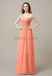 One Shoulder Chiffon Long Bridesmaid Dresses