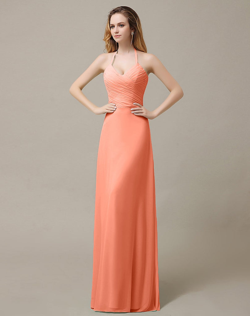 Halter A-Line Bridesmaid Dresses