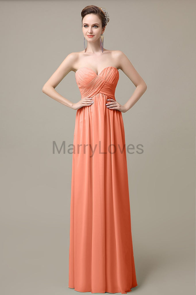 Sweetheart Pleats Cheap Bridesmaid Dresses