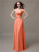 A-line Jewel Neck Floor-length Bridesmaid Dresses