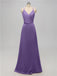 V Neck Satin Floor Length Bridesmaid Dresses