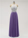 Halter Chiffon Floor Length Bridesmaid Dresses