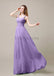 Square Neck Pleats Floor Length Bridesmaid Dresses