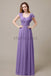 Floor Length Chiffon Bridesmaid Dresses with Pleated