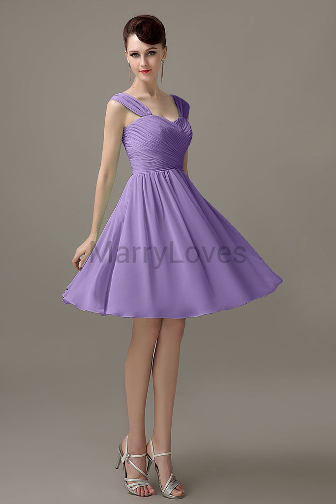 Straps Chiffon Short Bridesmaid dresses