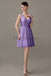 V-neck Chiffon Short Bridesmaid Dresses