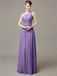 One Shoulder Pleats Chiffon Bridesmaid Dresses