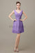 V-neck Chiffon Short Pleats Bridesmaid Dresses