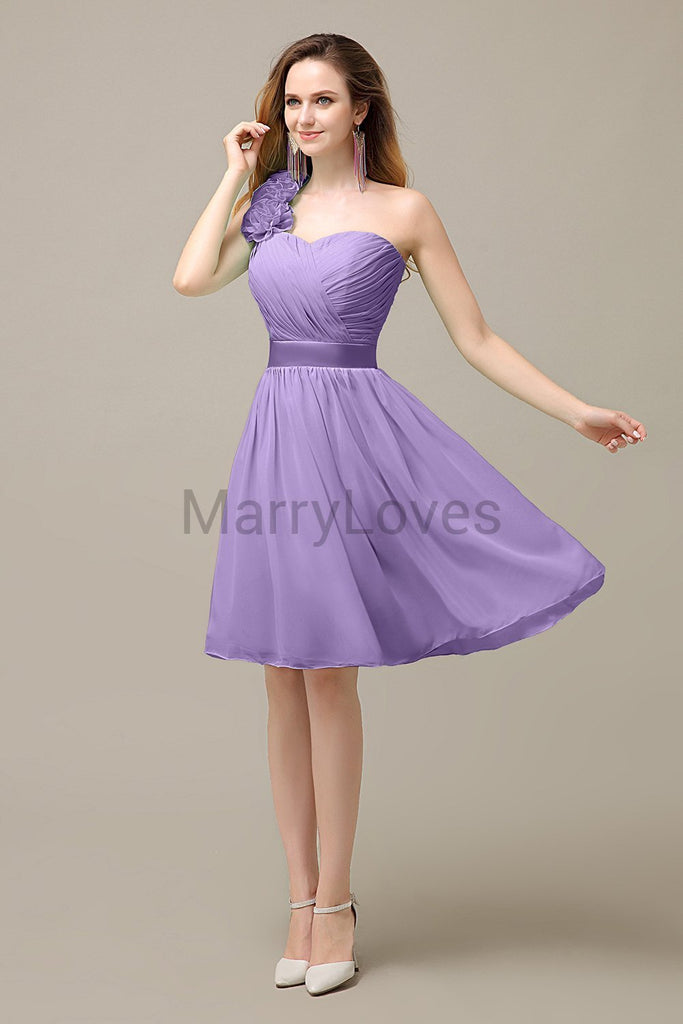 Charming One Shoulder Chiffon Bridesmaid Dresses