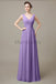 V-Neck Long Chiffon Bridesmaid Dresses